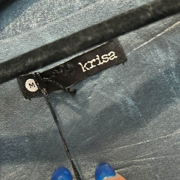 KRISA x REVOLVE Stylish steel blue Sleeveless Vest midi length new w tags - Picture 2 of 5